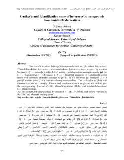 Synthesis and Identification of heterocyclic compounds from