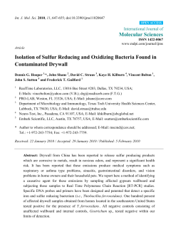 Isolation of Sulfur Reducing and Oxidizing Bacteria Found in