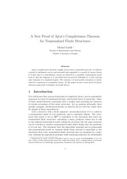 A New Proof of Ajtai`s Completeness Theorem for Nonstandard