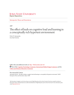 The effect of leads on cognitive load and learning in a conceptually