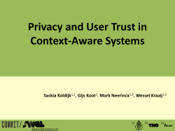 Privacy and User Trust in Context-Aware Systems