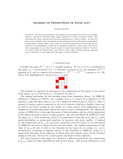 DEGREES OF PROJECTIONS OF RANK LOCI 1