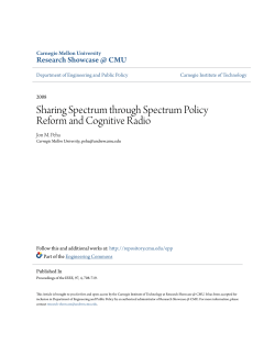 Sharing Spectrum through Spectrum Policy Reform and Cognitive