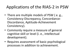 RIAS-2 Applications in PSW