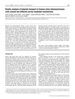 Kinetic analysis of butyrate transport in human colon