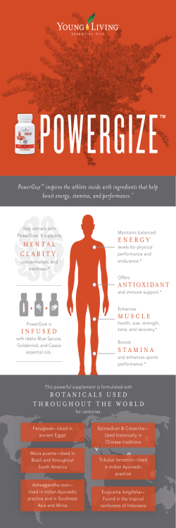 PowerGize&trade; inspires the athlete inside with ingredients that help