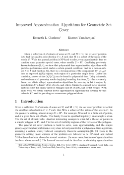 Improved Approximation Algorithms for Geometric Set Cover
