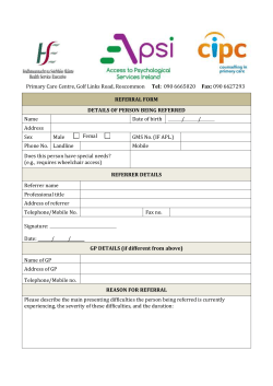 APSI Referral Form