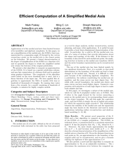 Efficient Computation of A Simplified Medial Axis