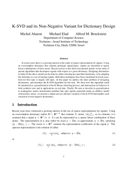 K-SVD and its Non-Negative Variant for Dictionary