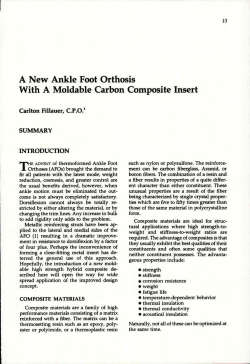 A New Ankle Foot Orthosis With A Moldable Carbon Composite Insert