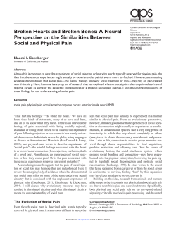 Broken Hearts and Broken Bones: A Neural Perspective on the
