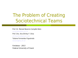 Tatiane`s Social-Technical Teams Problem
