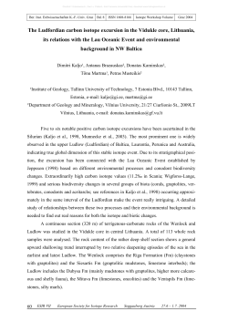 The Ludfordian carbon isotope excursion in the Vidukle