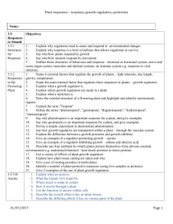 Plant responses - The Physics Teacher.ie