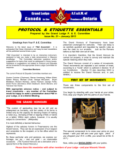 Issue 21 How to give Grand Honours