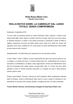 rolls-royce dawn: la cabriolet dal lusso totale, senza compromessi