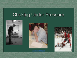 Choking Under Pressure, Skilled Performance