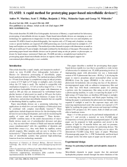 FLASH: A rapid method for prototyping paper