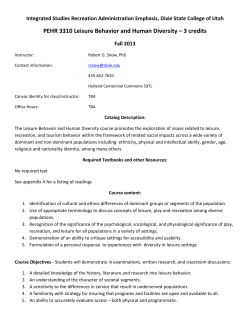 PEHR 3310 Syllabus