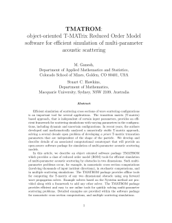 TMATROM: object-oriented T-MATrix Reduced Order Model