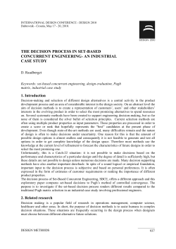 the decision process in set-based concurrent engineering