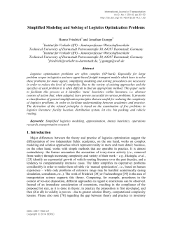 Simplified Modeling and Solving of Logistics Optimization Problems