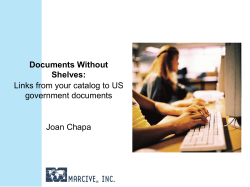 Documents Without Shelves: Links from Your Catalog to