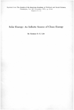 Solar Energy: An Infinite Source of Clean Energy