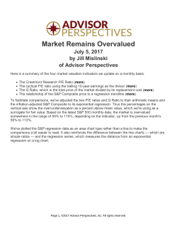 Market Remains Overvalued