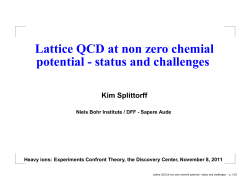Lattice QCD at non zero chemial potential - status and