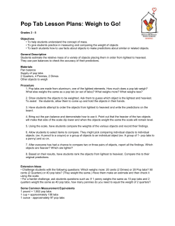 Pop Tab Lesson Plans