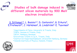 Studies on radiation damage by 900 MeV electrons
