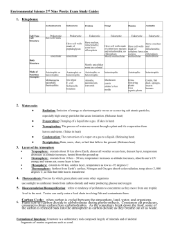 2nd Nine Weeks Exam Review - Answer Key
