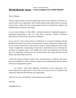 Professional Resume Model for Freshers