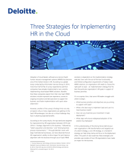 Three Strategies for Implementing HR in the Cloud