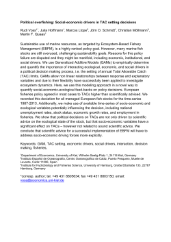 Political overfishing: Social-economic drivers in TAC setting