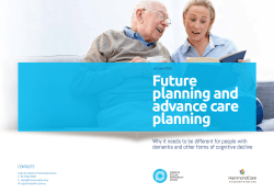Future planning and advance care planning