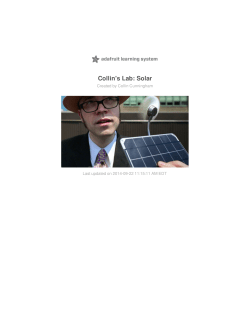 Collin`s Lab: Solar - Adafruit Industries