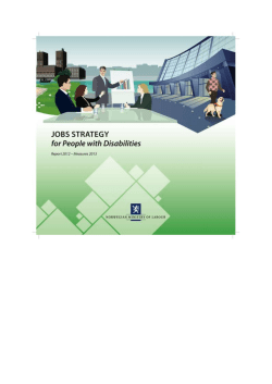 Jobs Strategy for People with Disabilities &ndash; Report