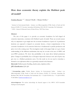 How does economic theory explain the Hubbert peak oil model?