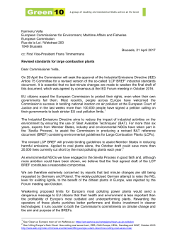 Revised standards for large combustion plants