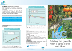 Driving the growth with a specialised nutrition!