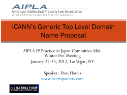 ICANN`s Generic Top Level Domain Name Proposal