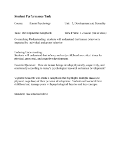 Performance Task: Developmental Scrapbook