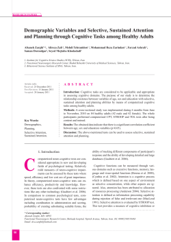 Demographic Variables and Selective, Sustained Attention and
