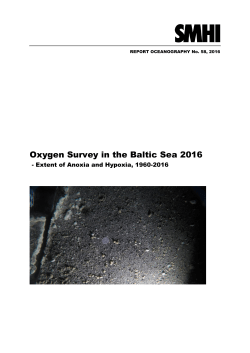 Oxygen Survey in the Baltic Sea 2016