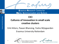 CICI Cultures of Innovation in small scale
