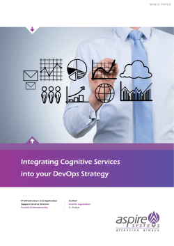 Integrating Cognitive Services into your DevOps