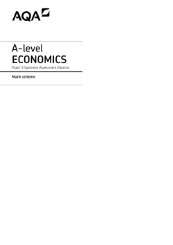 A-level Economics Specimen mark scheme Paper 3